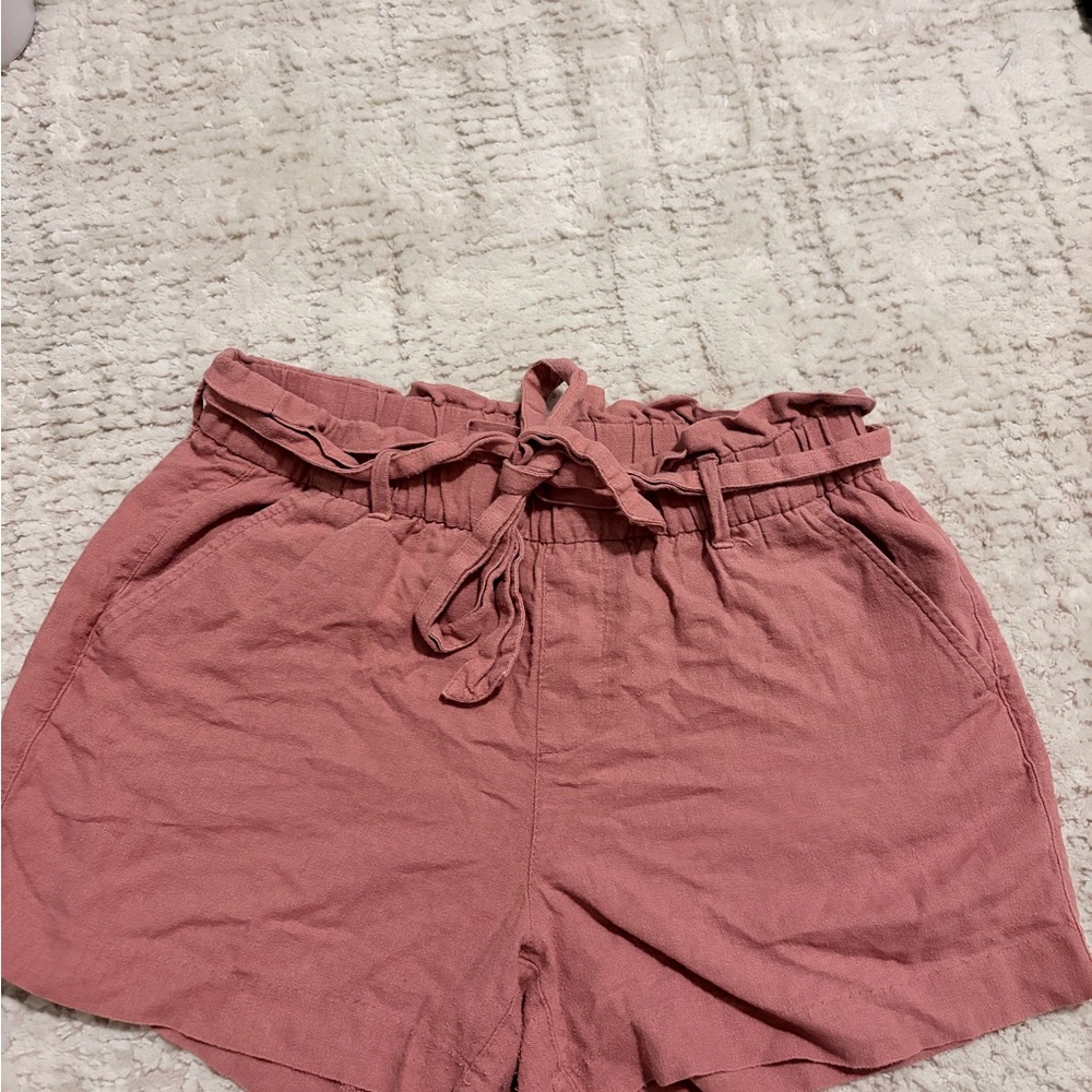 Old Navy Women's Dusty Pink High Waist Linen Shorts